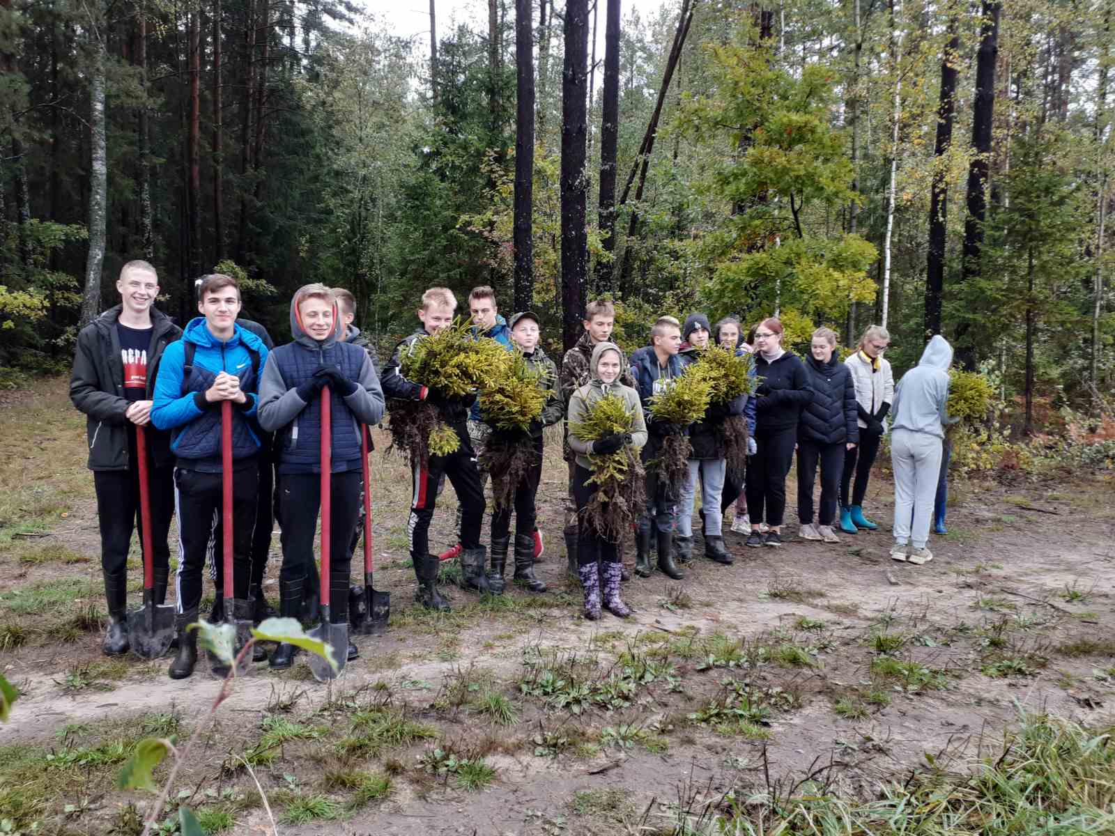 
							Студенческий отряд на дополнении лесных культур					